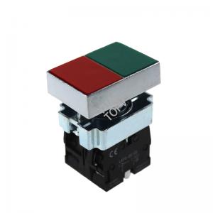 LAY5-BL8325  Double Button Metal Start/Stop Switch 10A Max. Current 1NO1NC Combination Red Green